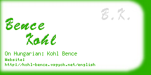 bence kohl business card